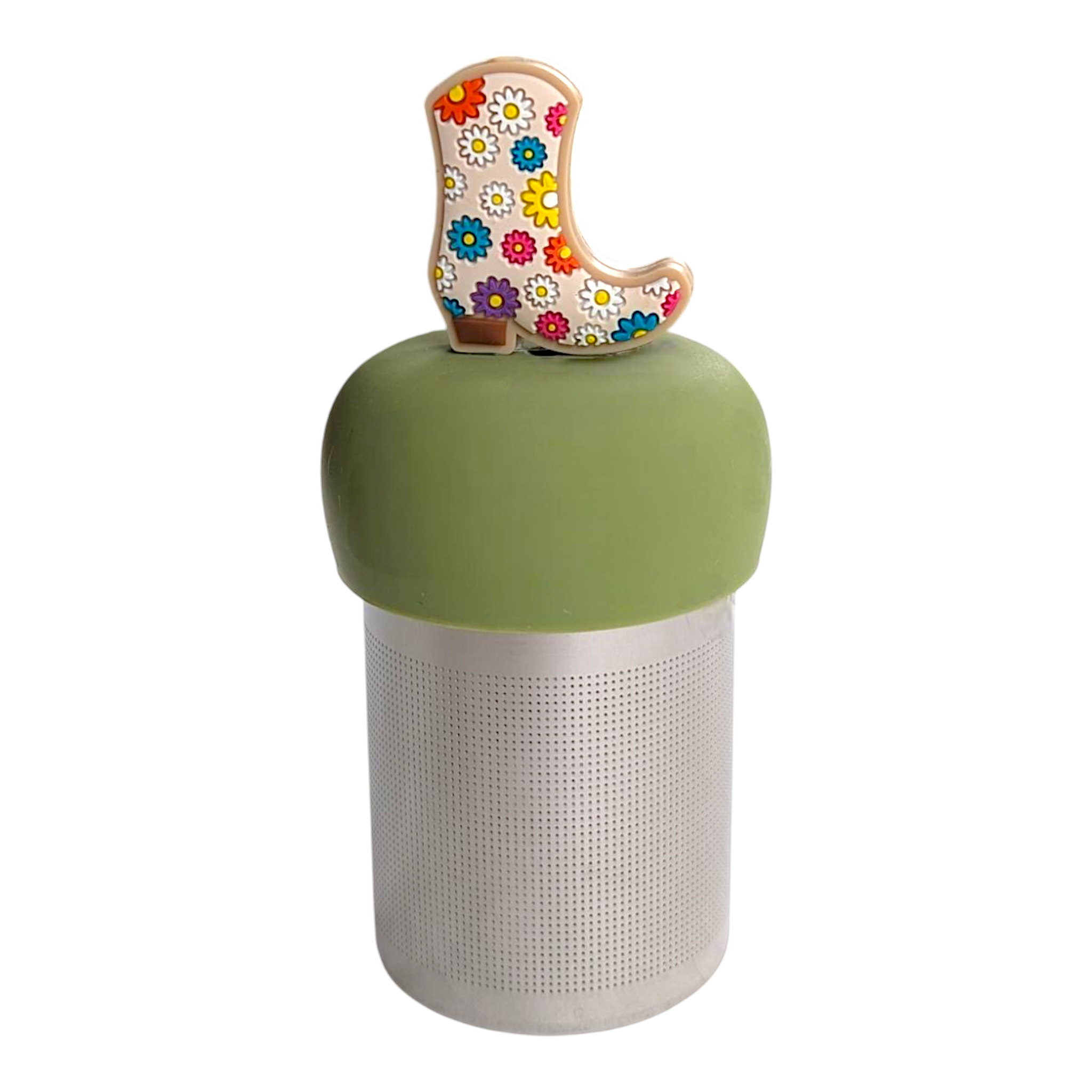 Flower Cowboy Boot Floating Tea Steeper