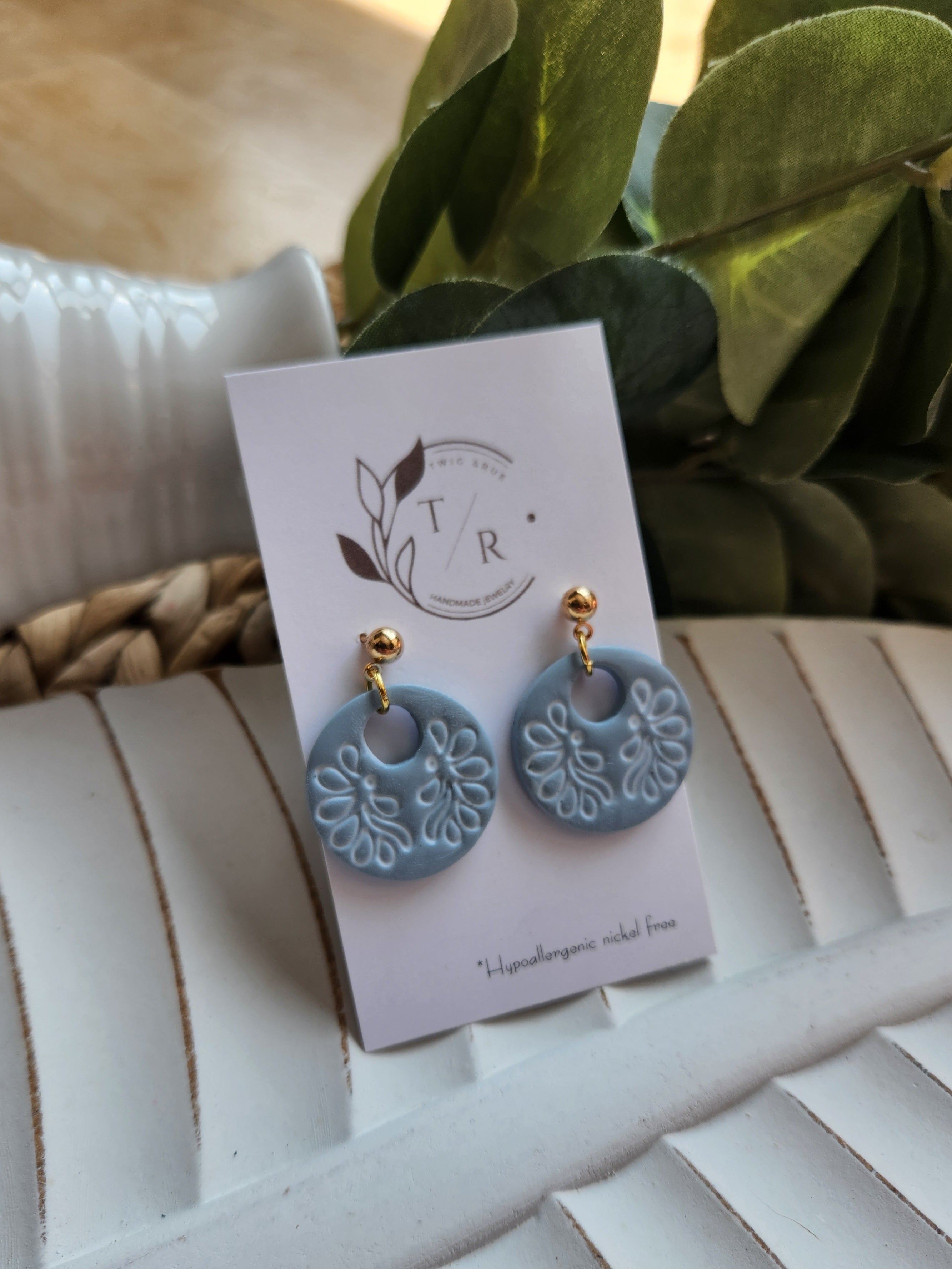 Elowyn| Boho clay hoops