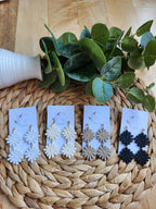 Thomas| Double Floral clay earring