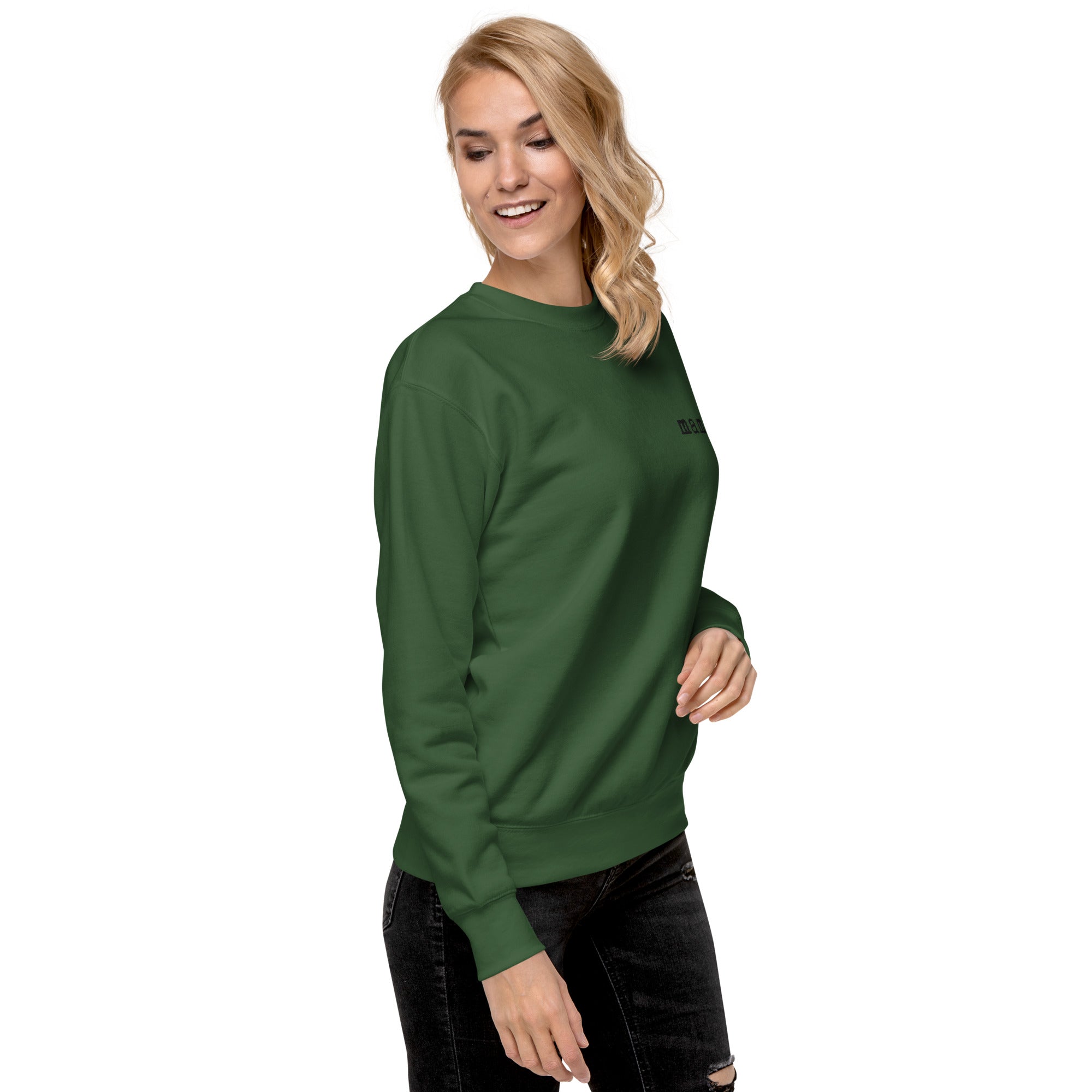Mama. Embroidered |  Premium Adult Sweatshirt