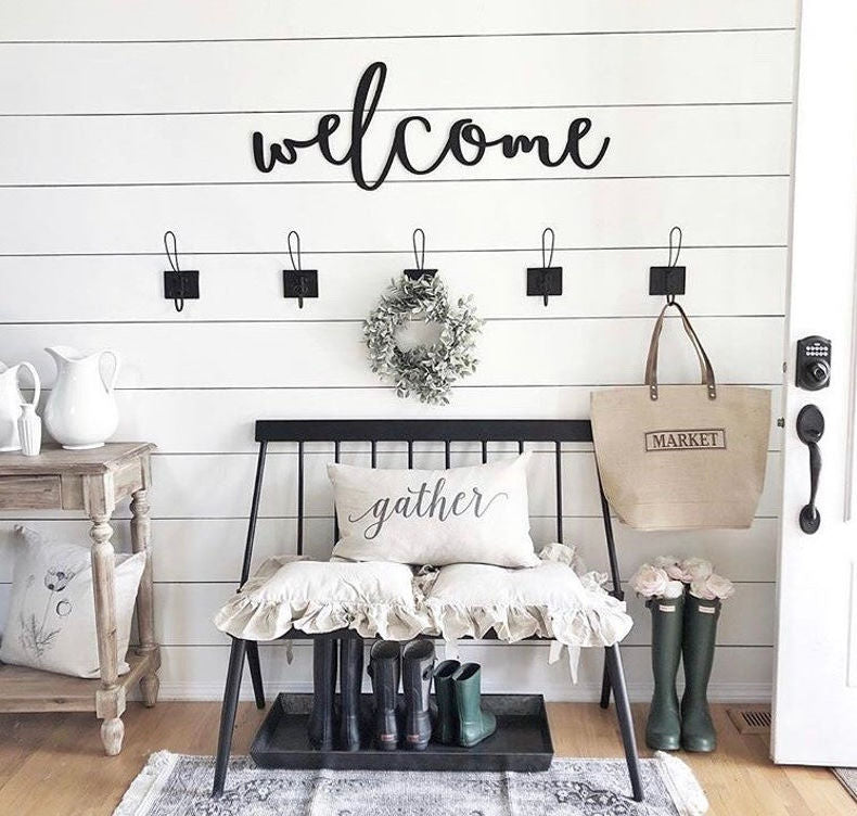 Welcome Wooden Sign